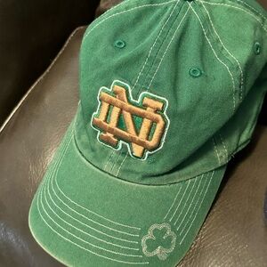 Notre Dame Unisex Green Cap with Embroidered Logo